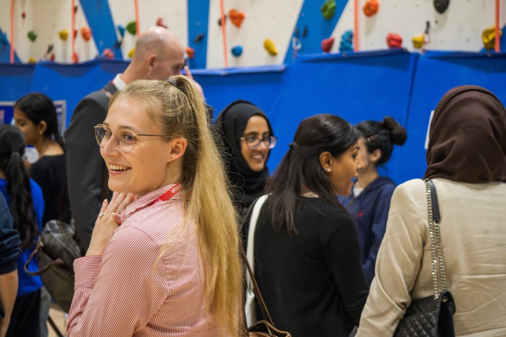 Training Delegate at the senior societies fair at NLCS (UK)