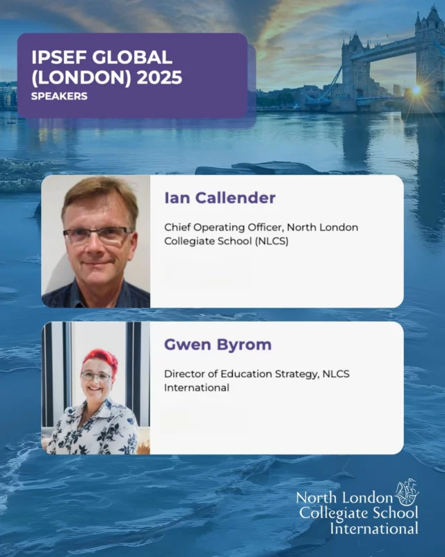 Just one week to go! Our CEO, Ian Callender, and Director of Education Strategy, Gwen Byrom, will be representing NLCS International at IPSEF Global (London) 2025.

🗓️ Thursday, 26th June
📍 Woburn House, London

They’ll be joining the Asia Panel to share insights on the international education landscape. We’re proud to be part of this important conversation alongside fellow global education leaders.

#IPSEF2025 #InternationalEducation #EducationStrategy #GlobalEducation